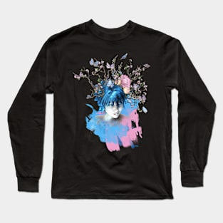 Floral face Long Sleeve T-Shirt